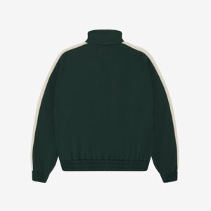 Hand Embroidery Track Jacket Green