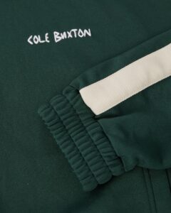 Hand Embroidery Track Jacket Green