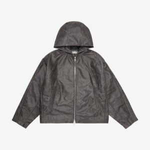 Colebuxto Hoodie Leather Jacket