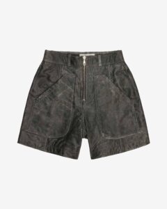 Cb Cracked Leather Shorts