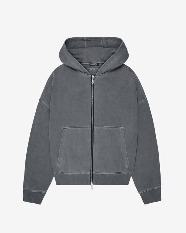 Warm Up Cropped Zipped Hoodie